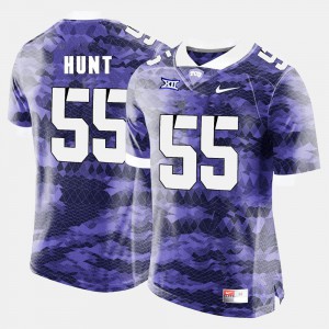Purple Men's College Football Joey Hunt TCU Jersey #55
