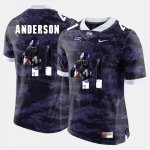 #41 Jonathan Anderson TCU Jersey High-School Pride Pictorial Limited For Men Purple