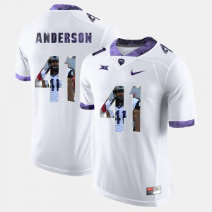 For Men's White #41 Jonathan Anderson TCU Jersey High-School Pride Pictorial Limited