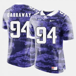 College Football #94 Purple Josh Carraway TCU Jersey For Men's