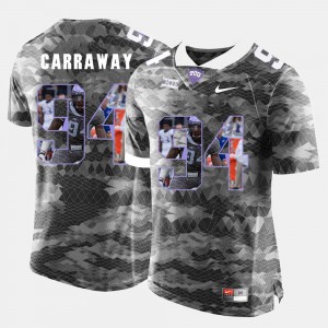 High-School Pride Pictorial Limited Josh Carraway TCU Jersey Grey #94 For Men