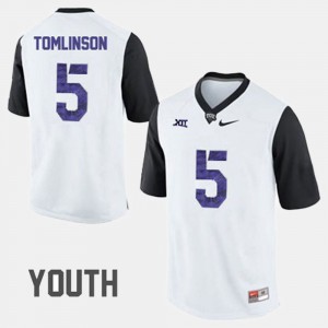 #5 Youth LaDainian Tomlinson TCU Jersey White College Football