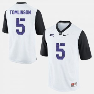 #5 College Football Mens LaDainian Tomlinson TCU Jersey White