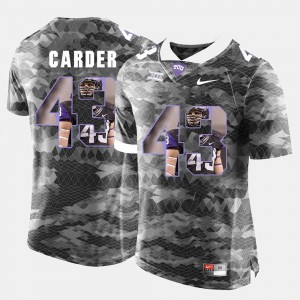 Grey High-School Pride Pictorial Limited Tank Carder TCU Jersey Mens #43