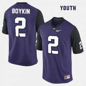 Youth #2 Purple Trevone Boykin TCU Jersey College Football