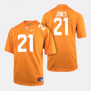 #21 For Men's College Football Jacquez Jones UT Jersey Orange