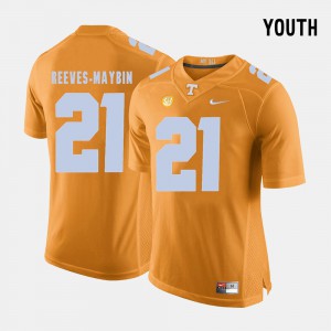 Youth(Kids) #21 Jalen Reeves-Maybin UT Jersey Orange College Football