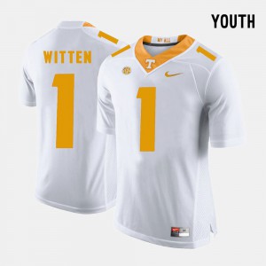 #1 Youth White College Football Jason Witten UT Jersey