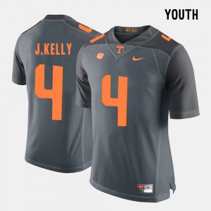 John Kelly UT Jersey College Football Kids #4 Grey