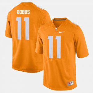 Mens Joshua Dobbs UT Jersey Orange #11 College Football