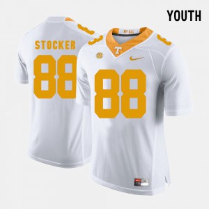 #88 Luke Stocker UT Jersey White Youth(Kids) College Football