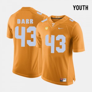 Matt Darr UT Jersey Youth College Football #43 Orange