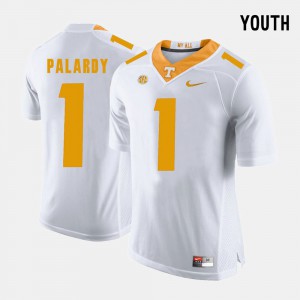 Youth Michael Palardy UT Jersey #1 White College Football