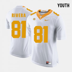 College Football #81 For Kids Mychal Rivera UT Jersey White