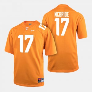 #17 Orange College Football For Men's Will McBride UT Jersey