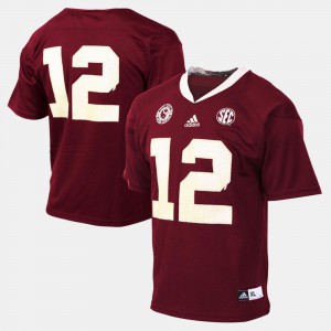 College Football #12 Youth Texas A&M Jersey Maroon
