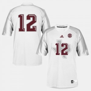 #12 College Football White Texas A&M Jersey Youth(Kids)