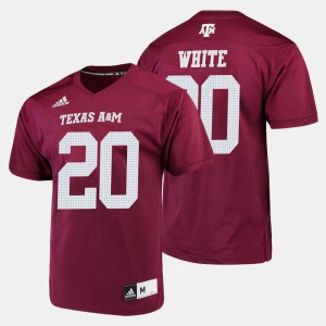 James White Texas A&M Jersey College Football Mens #20 Maroon