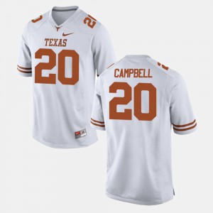 Men's Earl Campbell Texas Jersey White College Football #20