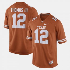 #12 Men's Earl Thomas Texas Jersey Alumni Football Game Orange