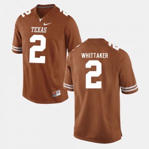 College Football For Men's Burnt Orange #2 Fozzy Whittaker Texas Jersey