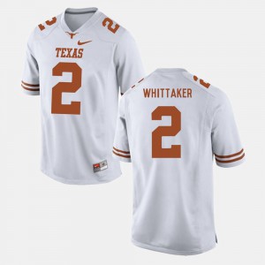 #2 College Football White For Men Fozzy Whittaker Texas Jersey
