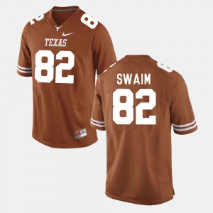 #82 College Football Geoff Swaim Texas Jersey For Men Burnt Orange