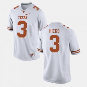 #3 White Jordan Hicks Texas Jersey College Football Men's