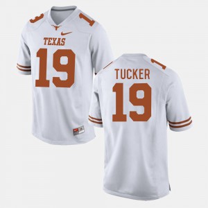 #19 White Justin Tucker Texas Jersey For Men College Football