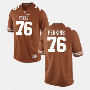 Kent Perkins Texas Jersey Burnt Orange Mens #76 College Football