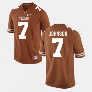 Marcus Johnson Texas Jersey #7 College Football Burnt Orange Mens