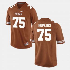 Trey Hopkins Texas Jersey College Football #75 Men's Burnt Orange