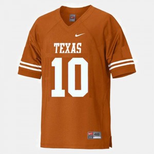 Vince Young Texas Jersey #10 Orange Kids College Football