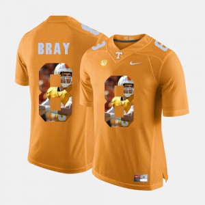 #8 Men's Tyler Bray UT Jersey Pictorial Fashion Orange