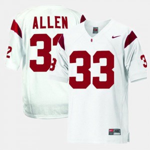 Youth #33 Marcus Allen USC Jersey White College Football