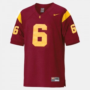 College Football Red Mark Sanchez USC Jersey Mens #6