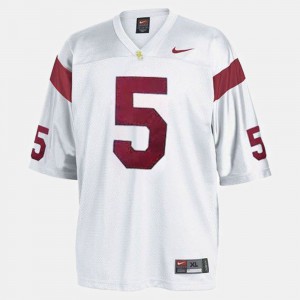 #5 Youth College Football Reggie Bush USC Jersey White