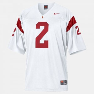 #2 Youth White College Football Robert Woods USC Jersey
