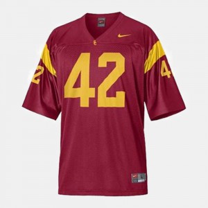 #42 Youth(Kids) Red College Football Ronnie Lott USC Jersey