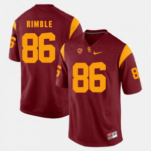 #86 Mens Pac-12 Game Xavier Grimble USC Jersey Red