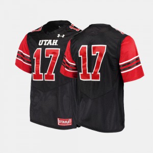Men's Utah Jersey College Football Black #17
