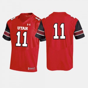 College Football For Men #11 Red Utah Jersey