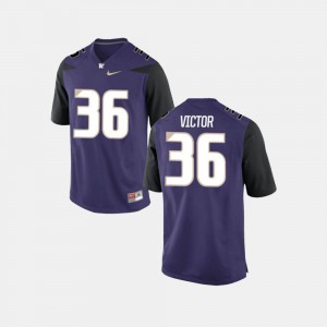 #36 Azeem Victor Washington Jersey Men's College Football Purple