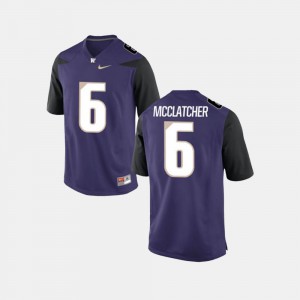For Men College Football Chico McClatcher Washington Jersey Purple #6