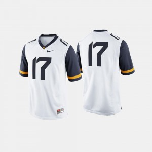College Football For Men's #17 WVU Jersey White