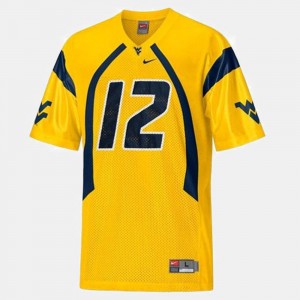 Gold College Football Geno Smith WVU Jersey #12 Youth