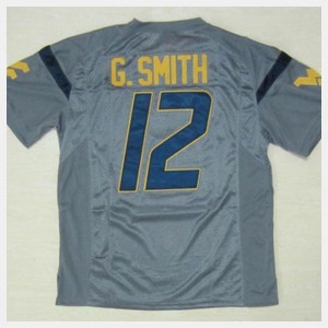 Gray Geno Smith WVU Jersey College Football For Men's #12