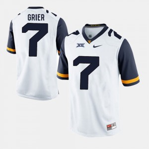 For Men's White Alumni Football Game #7 Will Grier WVU Jersey