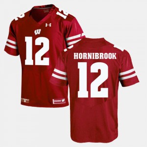 #12 Red Alex Hornibrook Wisconsin Jersey Alumni Football Game For Men's
