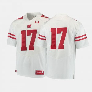 Wisconsin Jersey For Men White #17 College Football